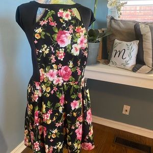 Darling floral cutout over the knee dress